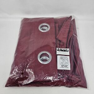 Nicetown Blackout Thermal Insulated Curtains Burgundy Red 52"X45" (Set Of 2) NEW